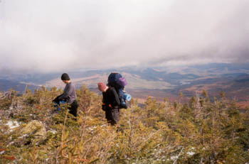 climbing in the White Mountains, NH