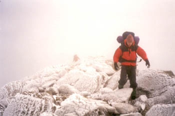 climbing in the White Mountains, NH