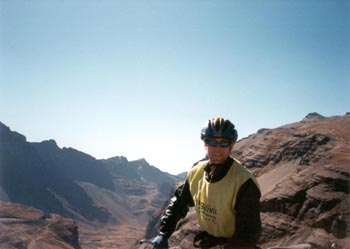 ready to descend 3400 meters by bike