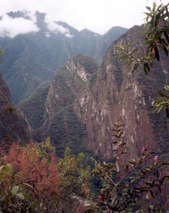 view while hiking to Machu Picchu
