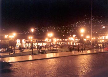 Cuzco lights at night