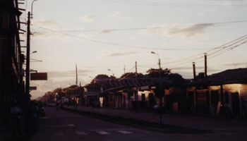 sunset in Puerto Maldonado