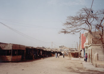 desert market stalls, along the coast near Nazca