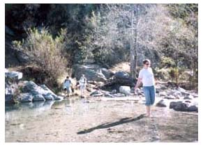 jen crossing river