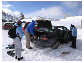 at the donner peak trailhead