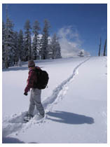 joy snowshoeing