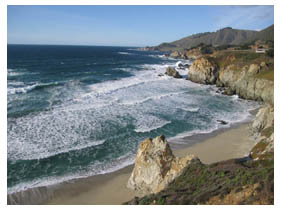 California shore along Hwy 1