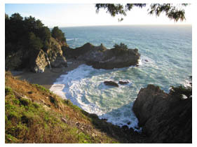 Waterfall on the beach, Julia Pfeiffer Burns State Park