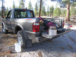 truck camp back in the pumice craters