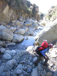 hiking up Santa Paula Canyon, Los Padres National Forest