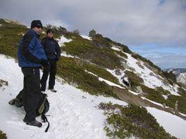 Sean & Michael hiking down