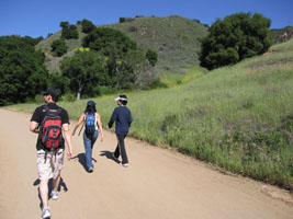 walking at Malibu Creek in April