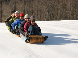 downhill sledding / photo by Jim Gradziel