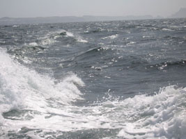 steel gray waters in Channel Islands, California