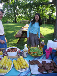 family reunion in New York, August