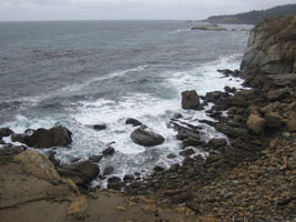 rocky shore at Timber Cove