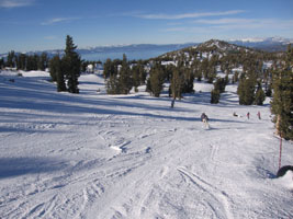 skiing at Heavenly, Tahoe