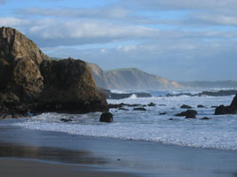 late sun at mcclures beach - by joy