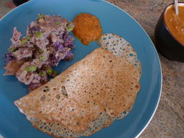 dosa and potatoes