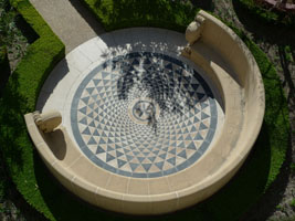 landscaping at the getty villa, malibu