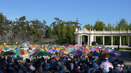 umbrellas in Balboa Park