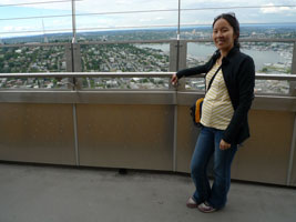 joy atop the space needle