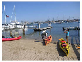 launching the kayaks