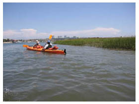 paddling in the reserve