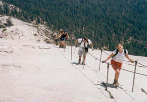 Dana and Ben approaching the top