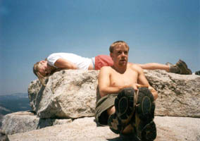 Dana and Ian resting at the edge