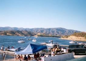 the busy landing, castaic lake