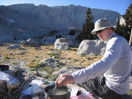 climbing Army Pass, Cottonwood Lakes