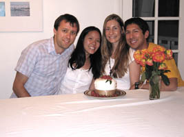 one month celebration with karen and berto