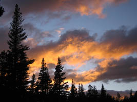 sunset at Mammoth Mountain