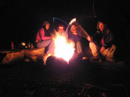 waiting for bedtime by the fire