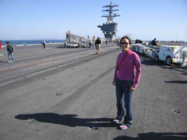 Joy on deck, USS Nimitz