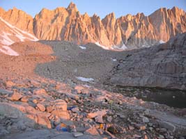 first light against the ridge, mt Whiteny