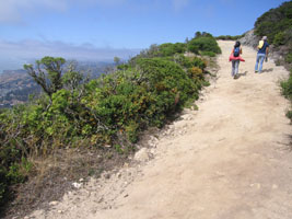 climbing Montara Mtn, 1900 feet high