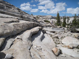 Doug on layered rock