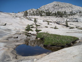 granite basin below Many Islands
Lake