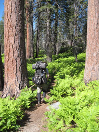 hiking out Kibbie Ridge