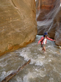 snowmelt in kanarra canyon