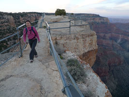 joy hastily leaving the unsafe-feeling overlook