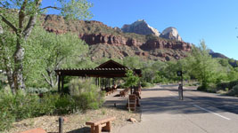 Zion Canyon shuttle bus stop