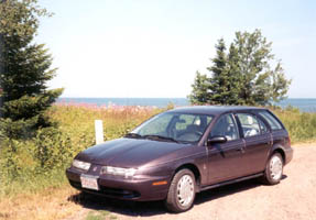 my car by Lake Superior