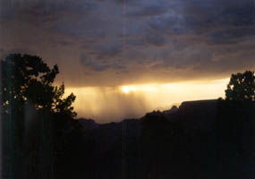 South Rim thunderstorm sunset