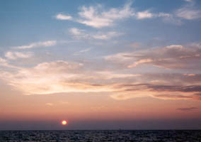 sunset on Lake Michigan