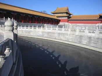 Frozen Forbidden City moat