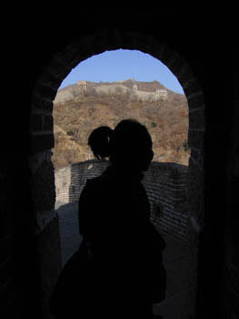 Joy in a guard tower, Great Wall