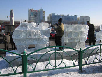 camel ice sculptures